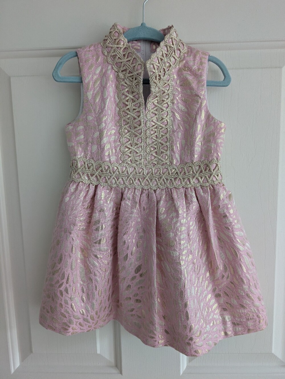 Lily Pulitzer Toddler Girls Dress, Pink And Gold, Size 2